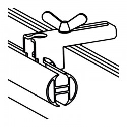 Pièce de suspension sur cloison modulaire