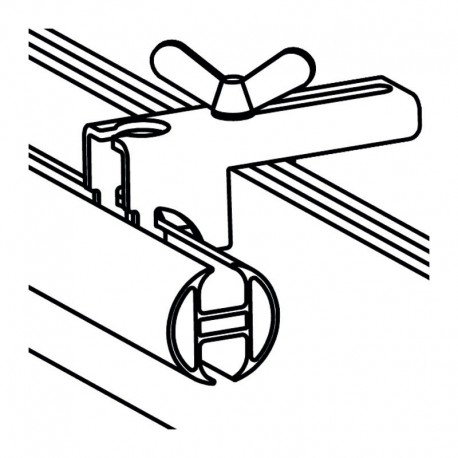 Pièce de suspension sur cloison modulaire