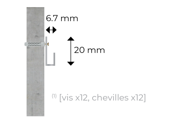 Profilé aluminium | cimaise murale | basic