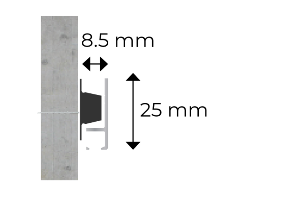 Profilé aluminium | cimaise murale | click